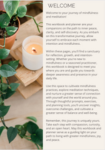 Mindfulness Journal Prompts | Mindful Workbook | The Meditating Goat